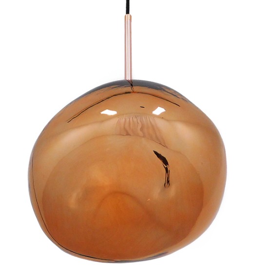 GLOBOSTAR® DIXAR 01461 Μοντέρνο Κρεμαστό Φωτιστικό Οροφής με Ντουί 1 x E27 AC 220-240V IP20 - Χάλκινο - Μ28 x Π28 x Υ40cm