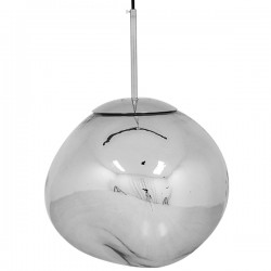 GLOBOSTAR® DIXAR 01464 Μοντέρνο Κρεμαστό Φωτιστικό Οροφής με Ντουί 1 x E27 AC 220-240V IP20 -Ασημί - Μ36 x Π36 x Υ45cm