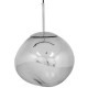 GLOBOSTAR® DIXAR 01464 Μοντέρνο Κρεμαστό Φωτιστικό Οροφής με Ντουί 1 x E27 AC 220-240V IP20 -Ασημί - Μ36 x Π36 x Υ45cm