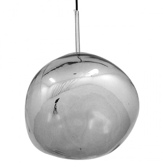 GLOBOSTAR® DIXAR 01464 Μοντέρνο Κρεμαστό Φωτιστικό Οροφής με Ντουί 1 x E27 AC 220-240V IP20 -Ασημί - Μ36 x Π36 x Υ45cm