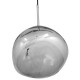 GLOBOSTAR® DIXAR 01464 Μοντέρνο Κρεμαστό Φωτιστικό Οροφής με Ντουί 1 x E27 AC 220-240V IP20 -Ασημί - Μ36 x Π36 x Υ45cm
