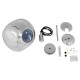 GLOBOSTAR® DIXAR 01464 Μοντέρνο Κρεμαστό Φωτιστικό Οροφής με Ντουί 1 x E27 AC 220-240V IP20 -Ασημί - Μ36 x Π36 x Υ45cm