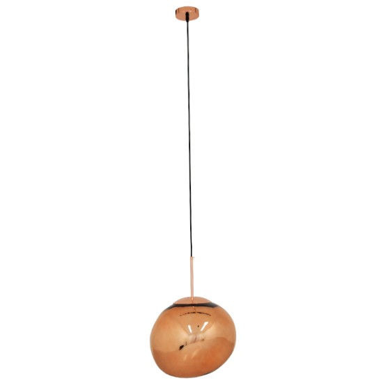 GLOBOSTAR® DIXAR 01465 Μοντέρνο Κρεμαστό Φωτιστικό Οροφής με Ντουί 1 x E27 AC 220-240V IP20 - Χάλκινο - Μ36 x Π36 x Υ45cm