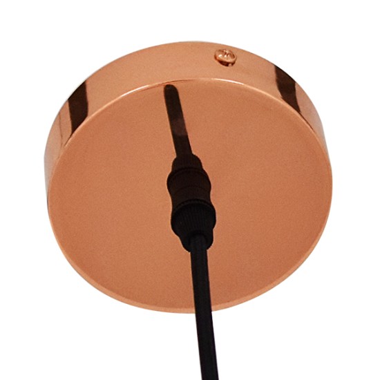 GLOBOSTAR® DIXAR 01465 Μοντέρνο Κρεμαστό Φωτιστικό Οροφής με Ντουί 1 x E27 AC 220-240V IP20 - Χάλκινο - Μ36 x Π36 x Υ45cm