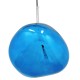 GLOBOSTAR® DIXAR 01467 Μοντέρνο Κρεμαστό Φωτιστικό Οροφής με Ντουί 1 x E27 AC 220-240V IP20 - Μπλε & Ασημί - Μ36 x Π36 x Υ45cm