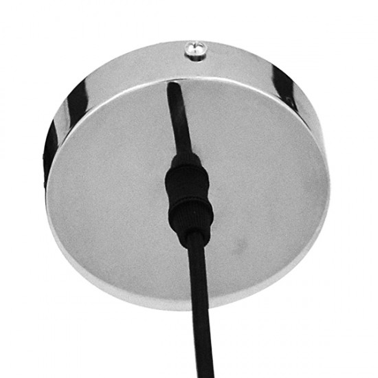GLOBOSTAR® DIXAR 01467 Μοντέρνο Κρεμαστό Φωτιστικό Οροφής με Ντουί 1 x E27 AC 220-240V IP20 - Μπλε & Ασημί - Μ36 x Π36 x Υ45cm