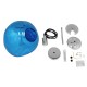 GLOBOSTAR® DIXAR 01467 Μοντέρνο Κρεμαστό Φωτιστικό Οροφής με Ντουί 1 x E27 AC 220-240V IP20 - Μπλε & Ασημί - Μ36 x Π36 x Υ45cm