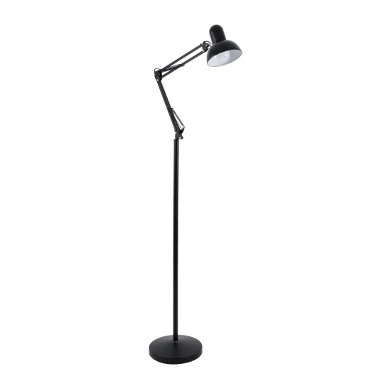 GLOBOSTAR® AUDREY 01468 Vintage Επιδαπέδιο Φωτιστικό με Ντουί 1 x E27 AC 220-240V IP20 - Μαύρο - Μ15 x Π15 x Υ190cm