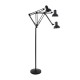 GLOBOSTAR® AUDREY 01468 Vintage Επιδαπέδιο Φωτιστικό με Ντουί 1 x E27 AC 220-240V IP20 - Μαύρο - Μ15 x Π15 x Υ190cm