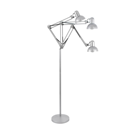 GLOBOSTAR® AUDREY 01469 Vintage Επιδαπέδιο Φωτιστικό με Ντουί 1 x E27 AC 220-240V IP20 - Ασημί - Μ15 x Π15 x Υ190cm GLOBOSTAR® AUDREY 01469 Vintage Επιδαπέδιο Φωτιστικό με Ντουί 1 x E27 AC 220-240V IP20 - Ασημί - Μ15 x Π15 x Υ190cm