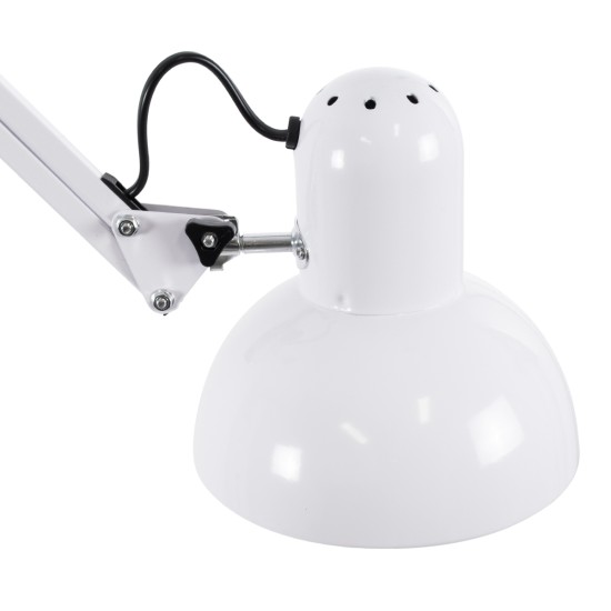 GLOBOSTAR® AUDREY 01471 Vintage Επιδαπέδιο Φωτιστικό με Ντουί 1 x E27 AC 220-240V IP20 - Λευκό - Μ15 x Π15 x Υ190cm