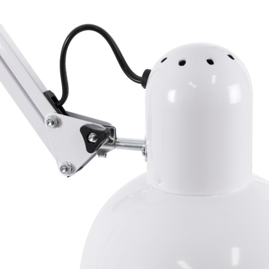 GLOBOSTAR® AUDREY 01471 Vintage Επιδαπέδιο Φωτιστικό με Ντουί 1 x E27 AC 220-240V IP20 - Λευκό - Μ15 x Π15 x Υ190cm
