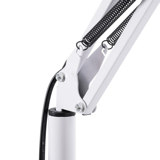 GLOBOSTAR® AUDREY 01471 Vintage Επιδαπέδιο Φωτιστικό με Ντουί 1 x E27 AC 220-240V IP20 - Λευκό - Μ15 x Π15 x Υ190cm