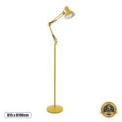 GLOBOSTAR® AUDREY 01472 Μοντέρνο Επιδαπέδιο Φωτιστικό με Ντουί 1 x E27 AC 220-240V IP20 - Κίτρινο - Μ15 x Π15 x Υ190cm