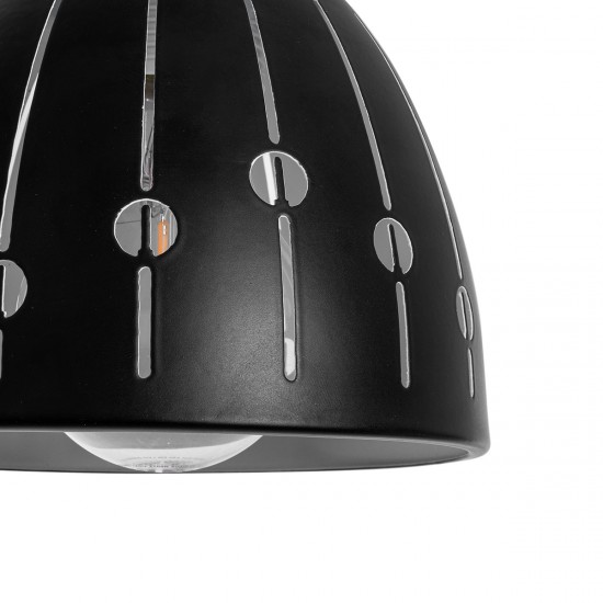 GLOBOSTAR® COOLIE 01476 Μοντέρνο Κρεμαστό Φωτιστικό Οροφής με Ντουί 1 x E27 AC 220-240V IP20 - Μαύρο & Ασημί - Μ12.5 x Π12.5 x Υ11.5cm GLOBOSTAR® COOLIE 01476 Μοντέρνο Κρεμαστό Φωτιστικό Οροφής με Ντουί 1 x E27 AC 220-240V IP20 - Μαύρο & Ασημί - Μ12.5 x Π12.5 x Υ11.5cm