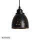GLOBOSTAR® COOLIE 01479 Μοντέρνο Κρεμαστό Φωτιστικό Οροφής με Ντουί 1 x E27 AC 220-240V IP20 - Μαύρο & Χρυσό - Μ12.5 x Π12.5 x Υ11.5cm