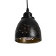 GLOBOSTAR® COOLIE 01479 Μοντέρνο Κρεμαστό Φωτιστικό Οροφής με Ντουί 1 x E27 AC 220-240V IP20 - Μαύρο & Χρυσό - Μ12.5 x Π12.5 x Υ11.5cm