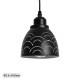 GLOBOSTAR® COOLIE 01482 Μοντέρνο Κρεμαστό Φωτιστικό Οροφής με Ντουί 1 x E27 AC 220-240V IP20 - Μαύρο & Ασημί - Μ12.5 x Π12.5 x Υ11.5cm
