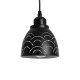GLOBOSTAR® COOLIE 01482 Μοντέρνο Κρεμαστό Φωτιστικό Οροφής με Ντουί 1 x E27 AC 220-240V IP20 - Μαύρο & Ασημί - Μ12.5 x Π12.5 x Υ11.5cm