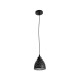 GLOBOSTAR® COOLIE 01482 Μοντέρνο Κρεμαστό Φωτιστικό Οροφής με Ντουί 1 x E27 AC 220-240V IP20 - Μαύρο & Ασημί - Μ12.5 x Π12.5 x Υ11.5cm