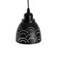 GLOBOSTAR® COOLIE 01482 Μοντέρνο Κρεμαστό Φωτιστικό Οροφής με Ντουί 1 x E27 AC 220-240V IP20 - Μαύρο & Ασημί - Μ12.5 x Π12.5 x Υ11.5cm