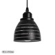 GLOBOSTAR® COOLIE 01483 Μοντέρνο Κρεμαστό Φωτιστικό Οροφής με Ντουί 1 x E27 AC 220-240V IP20 - Μαύρο & Ασημί - Μ12.5 x Π12.5 x Υ11.5cm