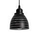 GLOBOSTAR® COOLIE 01483 Μοντέρνο Κρεμαστό Φωτιστικό Οροφής με Ντουί 1 x E27 AC 220-240V IP20 - Μαύρο & Ασημί - Μ12.5 x Π12.5 x Υ11.5cm