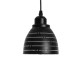 GLOBOSTAR® COOLIE 01483 Μοντέρνο Κρεμαστό Φωτιστικό Οροφής με Ντουί 1 x E27 AC 220-240V IP20 - Μαύρο & Ασημί - Μ12.5 x Π12.5 x Υ11.5cm