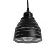 GLOBOSTAR® COOLIE 01483 Μοντέρνο Κρεμαστό Φωτιστικό Οροφής με Ντουί 1 x E27 AC 220-240V IP20 - Μαύρο & Ασημί - Μ12.5 x Π12.5 x Υ11.5cm