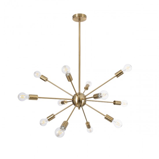 GLOBOSTAR® MILANO 01485 Μοντέρνο Φωτιστικό Οροφής με Ντουί 12 x E27 AC 220-240V IP20 - Χρυσό - Μ80 x Π80 x Υ80cm GLOBOSTAR® MILANO 01485 Μοντέρνο Φωτιστικό Οροφής με Ντουί 12 x E27 AC 220-240V IP20 - Χρυσό - Μ80 x Π80 x Υ80cm