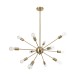 GLOBOSTAR® MILANO 01485 Μοντέρνο Φωτιστικό Οροφής με Ντουί 12 x E27 AC 220-240V IP20 - Χρυσό - Μ80 x Π80 x Υ80cm GLOBOSTAR® MILANO 01485 Μοντέρνο Φωτιστικό Οροφής με Ντουί 12 x E27 AC 220-240V IP20 - Χρυσό - Μ80 x Π80 x Υ80cm