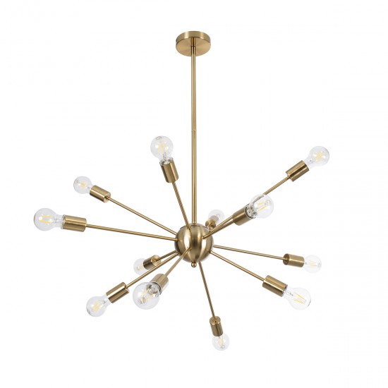 GLOBOSTAR® MILANO 01485 Μοντέρνο Φωτιστικό Οροφής με Ντουί 12 x E27 AC 220-240V IP20 - Χρυσό - Μ80 x Π80 x Υ80cm GLOBOSTAR® MILANO 01485 Μοντέρνο Φωτιστικό Οροφής με Ντουί 12 x E27 AC 220-240V IP20 - Χρυσό - Μ80 x Π80 x Υ80cm