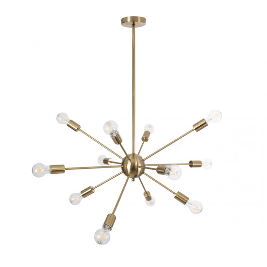 GLOBOSTAR® MILANO 01485 Μοντέρνο Φωτιστικό Οροφής με Ντουί 12 x E27 AC 220-240V IP20 - Χρυσό - Μ80 x Π80 x Υ80cm GLOBOSTAR® MILANO 01485 Μοντέρνο Φωτιστικό Οροφής με Ντουί 12 x E27 AC 220-240V IP20 - Χρυσό - Μ80 x Π80 x Υ80cm