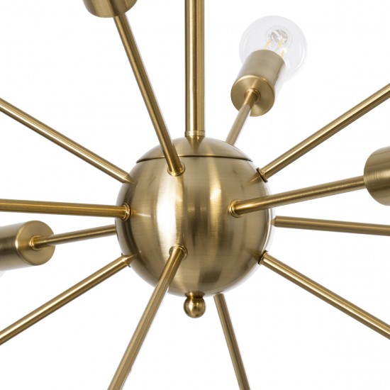 GLOBOSTAR® MILANO 01485 Μοντέρνο Φωτιστικό Οροφής με Ντουί 12 x E27 AC 220-240V IP20 - Χρυσό - Μ80 x Π80 x Υ80cm GLOBOSTAR® MILANO 01485 Μοντέρνο Φωτιστικό Οροφής με Ντουί 12 x E27 AC 220-240V IP20 - Χρυσό - Μ80 x Π80 x Υ80cm