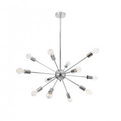GLOBOSTAR® MILANO 01487 Μοντέρνο Φωτιστικό Οροφής με Ντουί 12 x E27 AC 220-240V IP20 - Ασημί - Μ80 x Π80 x Υ80cm GLOBOSTAR® MILANO 01487 Μοντέρνο Φωτιστικό Οροφής με Ντουί 12 x E27 AC 220-240V IP20 - Ασημί - Μ80 x Π80 x Υ80cm