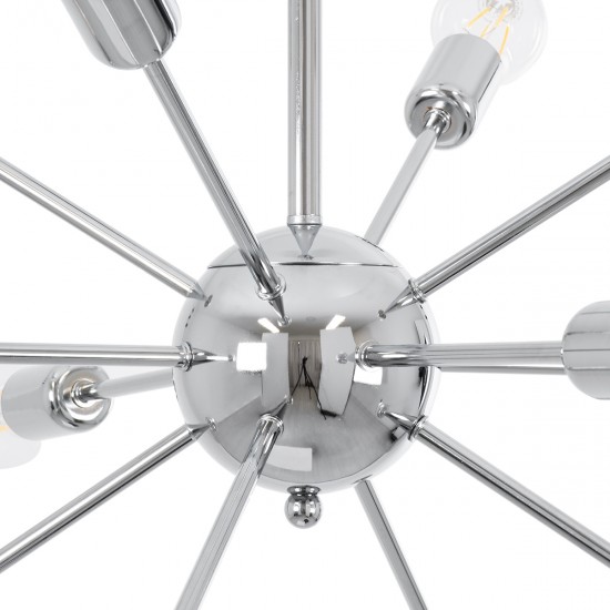 GLOBOSTAR® MILANO 01487 Μοντέρνο Φωτιστικό Οροφής με Ντουί 12 x E27 AC 220-240V IP20 - Ασημί - Μ80 x Π80 x Υ80cm GLOBOSTAR® MILANO 01487 Μοντέρνο Φωτιστικό Οροφής με Ντουί 12 x E27 AC 220-240V IP20 - Ασημί - Μ80 x Π80 x Υ80cm