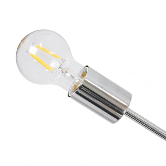 GLOBOSTAR® MILANO 01487 Μοντέρνο Φωτιστικό Οροφής με Ντουί 12 x E27 AC 220-240V IP20 - Ασημί - Μ80 x Π80 x Υ80cm GLOBOSTAR® MILANO 01487 Μοντέρνο Φωτιστικό Οροφής με Ντουί 12 x E27 AC 220-240V IP20 - Ασημί - Μ80 x Π80 x Υ80cm