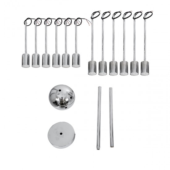 GLOBOSTAR® MILANO 01487 Μοντέρνο Φωτιστικό Οροφής με Ντουί 12 x E27 AC 220-240V IP20 - Ασημί - Μ80 x Π80 x Υ80cm GLOBOSTAR® MILANO 01487 Μοντέρνο Φωτιστικό Οροφής με Ντουί 12 x E27 AC 220-240V IP20 - Ασημί - Μ80 x Π80 x Υ80cm