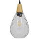 GLOBOSTAR® NOAH 01491 Μοντέρνο Κρεμαστό Φωτιστικό Οροφής με Ντουί 1 x E27 AC 220-240V IP20 - Διάφανο & Μπεζ - Μ16 x Π16 x Υ30cm