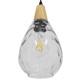 GLOBOSTAR® NOAH 01491 Μοντέρνο Κρεμαστό Φωτιστικό Οροφής με Ντουί 1 x E27 AC 220-240V IP20 - Διάφανο & Μπεζ - Μ16 x Π16 x Υ30cm