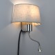 GLOBOSTAR® ELEGANT 01493 Μοντέρνο Φωτιστικό Τοίχου - Απλίκα Ξενοδοχείου Reading Light με Ντουί 1 x E27 LED 3W 360lm 36° AC 220-240V IP20 Θερμό Λευκό 2700K - Bridgelux COB Chip - Ασημί & Λευκό - Μ26 x Π16.5 x Υ33cm - 2 Χρόνια Εγγύηση GLOBOSTAR® ELEGANT 01493 Μοντέρνο Φωτιστικό Τοίχου - Απλίκα Ξενοδοχείου Reading Light με Ντουί 1 x E27 LED 3W 360lm 36° AC 220-240V IP20 Θερμό Λευκό 2700K - Bridgelux COB Chip - Ασημί & Λευκό - Μ26 x Π16.5 x Υ33cm - 2 Χρόνια Εγγύηση