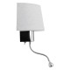 GLOBOSTAR® ELEGANT 01493 Μοντέρνο Φωτιστικό Τοίχου - Απλίκα Ξενοδοχείου Reading Light με Ντουί 1 x E27 LED 3W 360lm 36° AC 220-240V IP20 Θερμό Λευκό 2700K - Bridgelux COB Chip - Ασημί & Λευκό - Μ26 x Π16.5 x Υ33cm - 2 Χρόνια Εγγύηση GLOBOSTAR® ELEGANT 01493 Μοντέρνο Φωτιστικό Τοίχου - Απλίκα Ξενοδοχείου Reading Light με Ντουί 1 x E27 LED 3W 360lm 36° AC 220-240V IP20 Θερμό Λευκό 2700K - Bridgelux COB Chip - Ασημί & Λευκό - Μ26 x Π16.5 x Υ33cm - 2 Χρόνια Εγγύηση