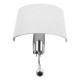 GLOBOSTAR® ELEGANT 01493 Μοντέρνο Φωτιστικό Τοίχου - Απλίκα Ξενοδοχείου Reading Light με Ντουί 1 x E27 LED 3W 360lm 36° AC 220-240V IP20 Θερμό Λευκό 2700K - Bridgelux COB Chip - Ασημί & Λευκό - Μ26 x Π16.5 x Υ33cm - 2 Χρόνια Εγγύηση GLOBOSTAR® ELEGANT 01493 Μοντέρνο Φωτιστικό Τοίχου - Απλίκα Ξενοδοχείου Reading Light με Ντουί 1 x E27 LED 3W 360lm 36° AC 220-240V IP20 Θερμό Λευκό 2700K - Bridgelux COB Chip - Ασημί & Λευκό - Μ26 x Π16.5 x Υ33cm - 2 Χρόνια Εγγύηση