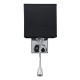 GLOBOSTAR® ELEGANT 01494 Μοντέρνο Φωτιστικό Τοίχου - Απλίκα Ξενοδοχείου Reading Light με Ντουί 1 x E27 LED 3W 270lm 36° AC 220-240V IP20 Θερμό Λευκό 2700K - CREE XPE Chip - Ασημί & Μαύρο - Μ17 x Π21 x Υ43cm - 2 Χρόνια Εγγύηση