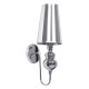GLOBOSTAR® LAURA 01498 Μοντέρνο Φωτιστικό Τοίχου - Απλίκα με Ντουί 1 x E27 AC 220-240V IP20 - Ασημί - Μ21 x Π15 x Y48cm