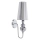 GLOBOSTAR® LAURA 01498 Μοντέρνο Φωτιστικό Τοίχου - Απλίκα με Ντουί 1 x E27 AC 220-240V IP20 - Ασημί - Μ21 x Π15 x Y48cm
