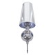 GLOBOSTAR® LAURA 01498 Μοντέρνο Φωτιστικό Τοίχου - Απλίκα με Ντουί 1 x E27 AC 220-240V IP20 - Ασημί - Μ21 x Π15 x Y48cm