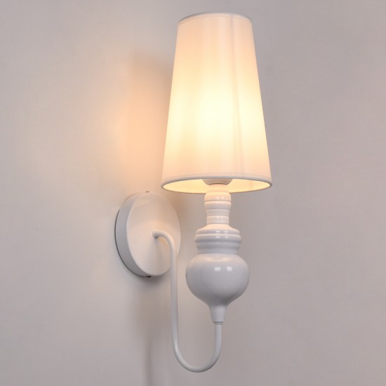 GLOBOSTAR® LAURA 01499 Μοντέρνο Φωτιστικό Τοίχου - Απλίκα με Ντουί 1 x E27 AC 220-240V IP20 - Λευκό - Μ21 x Π15 x Y48cm GLOBOSTAR® LAURA 01499 Μοντέρνο Φωτιστικό Τοίχου - Απλίκα με Ντουί 1 x E27 AC 220-240V IP20 - Λευκό - Μ21 x Π15 x Y48cm
