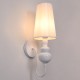 GLOBOSTAR® LAURA 01499 Μοντέρνο Φωτιστικό Τοίχου - Απλίκα με Ντουί 1 x E27 AC 220-240V IP20 - Λευκό - Μ21 x Π15 x Y48cm GLOBOSTAR® LAURA 01499 Μοντέρνο Φωτιστικό Τοίχου - Απλίκα με Ντουί 1 x E27 AC 220-240V IP20 - Λευκό - Μ21 x Π15 x Y48cm