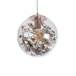 GLOBOSTAR® HARPER 01511 Μοντέρνο Κρεμαστό Φωτιστικό Οροφής με Ντουί 1 x E27 AC 220-240V IP20 - Διάφανο & Χάλκινο - Μ25 x Π25 x Υ30cm GLOBOSTAR® HARPER 01511 Μοντέρνο Κρεμαστό Φωτιστικό Οροφής με Ντουί 1 x E27 AC 220-240V IP20 - Διάφανο & Χάλκινο - Μ25 x Π25 x Υ30cm